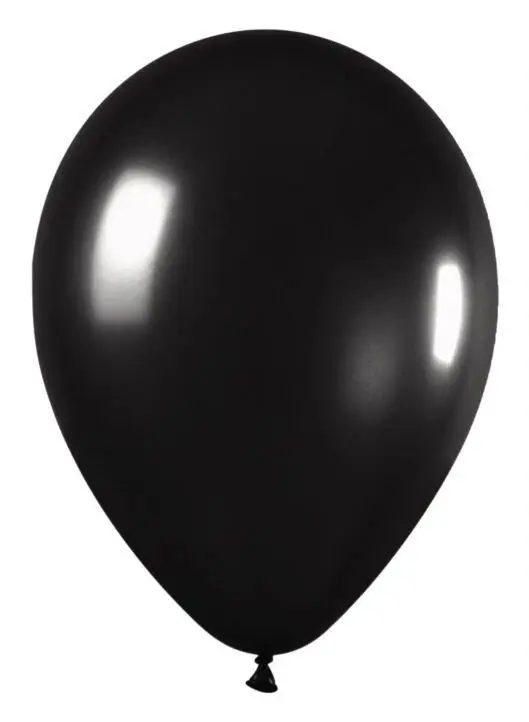 A black balloon is shown with no background.